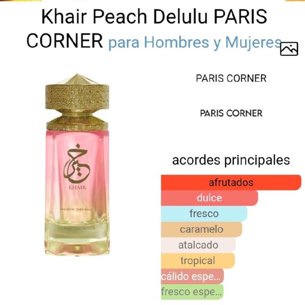 Khair Peach Delulu PARIS CORNER para Hombres y Mujeres