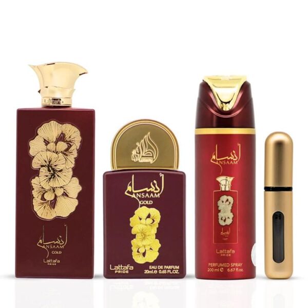 Lattafa Ansaam Gold Set Perfume - Regalo Elegante con Fragancias Exclusivas y Diseño de Lujo