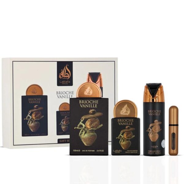 Lattafa Set de Perfume Brioche Vanille - Fragancia Única de Brioche y Vainilla - Ideal para Regalo - Selección de Lattafa