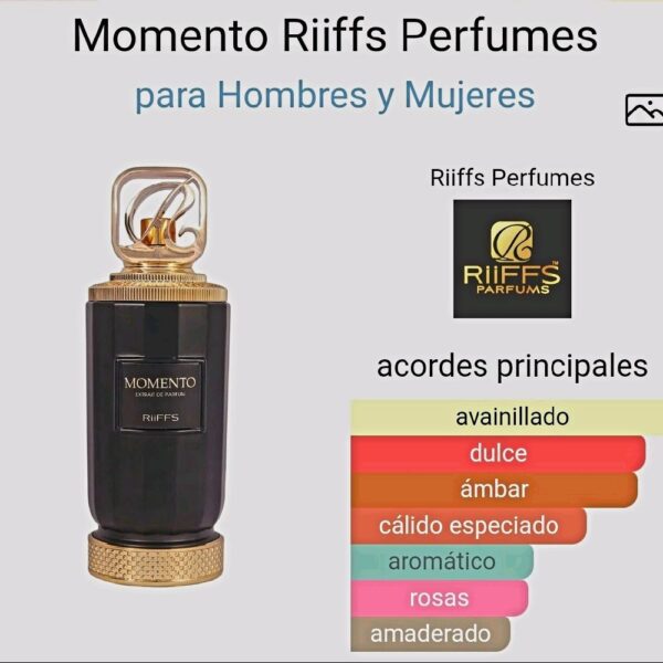 Momento Riffs - Perfume de Lujo con Notas de Elegancia y Aromas Intrigantes para un Toque de Exclusividad