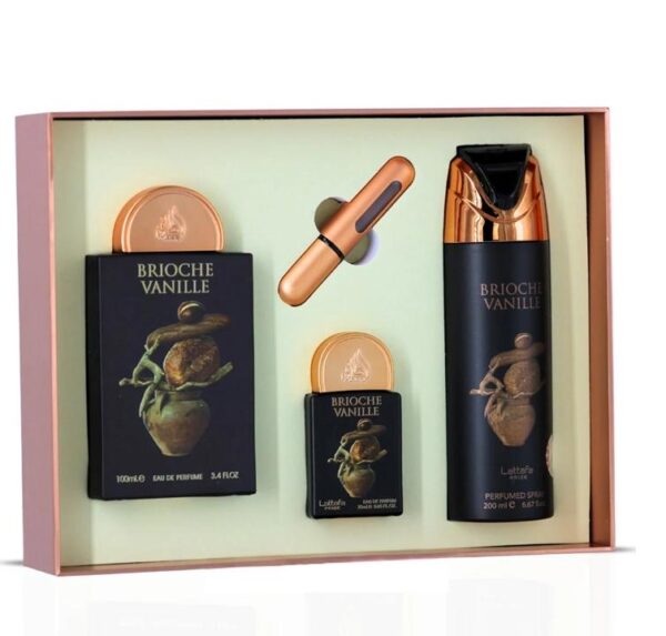 Lattafa Set de Perfume Brioche Vanille - Fragancia Única de Brioche y Vainilla - Ideal para Regalo - Selección de Lattafa