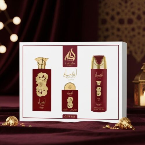 Lattafa Ansaam Gold Set Perfume - Regalo Elegante con Fragancias Exclusivas y Diseño de Lujo