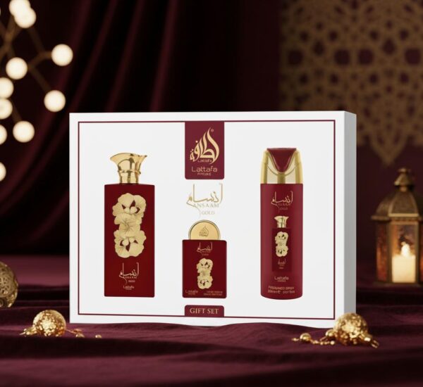 Lattafa Ansaam Gold Set Perfume - Regalo Elegante con Fragancias Exclusivas y Diseño de Lujo