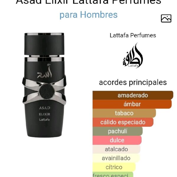 Asad Elixir Lattafa Perfumes para Hombres