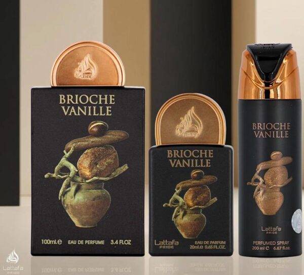 Lattafa Set de Perfume Brioche Vanille - Fragancia Única de Brioche y Vainilla - Ideal para Regalo - Selección de Lattafa
