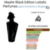 Maahir Black Edition Lattafa Perfumes para Hombres y Mujeres