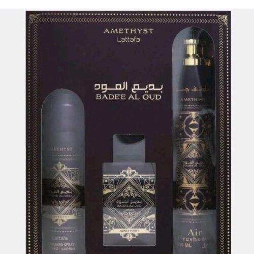 set Bade'e Al Oud Amethyst Lattafa Perfumes para Hombres y Mujeres