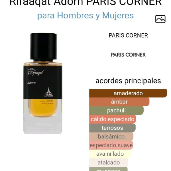 Rifaaqat Adorn PARIS CORNER para Hombres y Mujeres