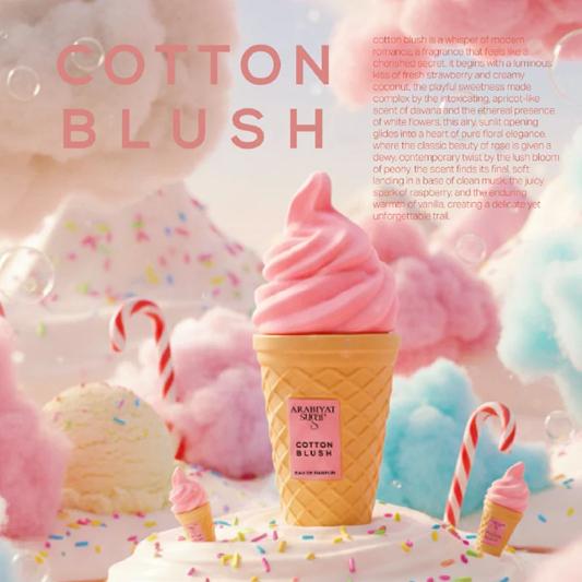Cotton Blush Perfume de Arabiyat Sugar  - Fragancia de Algodón Suave y Rosa Empolvada con Notas de Vainilla y Ámbar Cálido para un Aroma Duradero y Elegante