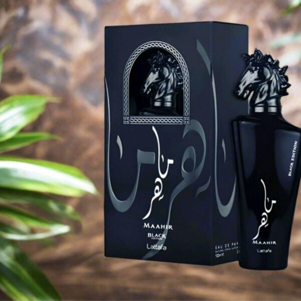 Maahir Black Edition Lattafa Perfumes para Hombres y Mujeres