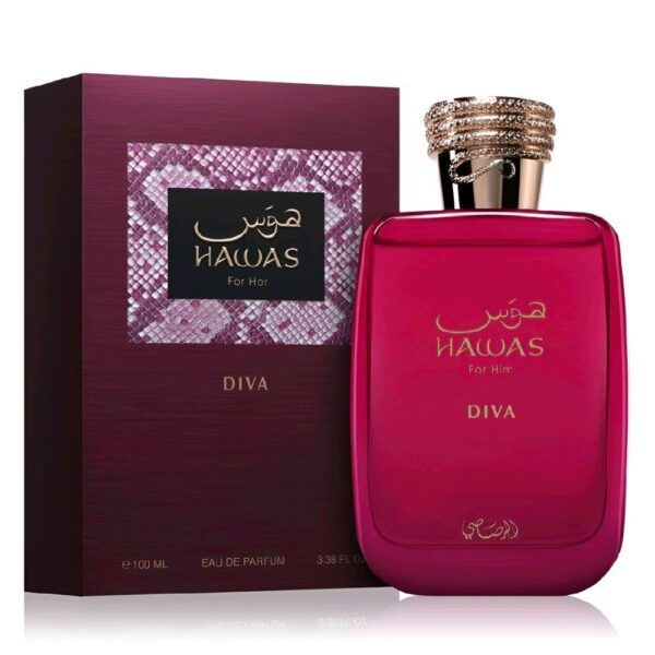Hawas Diva Rasasi para Mujeres - Perfume Elegante con Rasas para Mujeres - Ideal para Aromas Femeninos