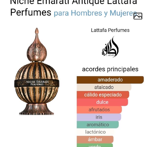 Niche Emarati Antique Lattafa Perfumes para Hombres y Mujeres