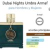 Dubai Nights Umbra Armaf para Hombres y Mujeres