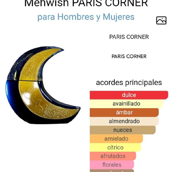 Mehwish PARIS CORNER para Hombres y Mujeres